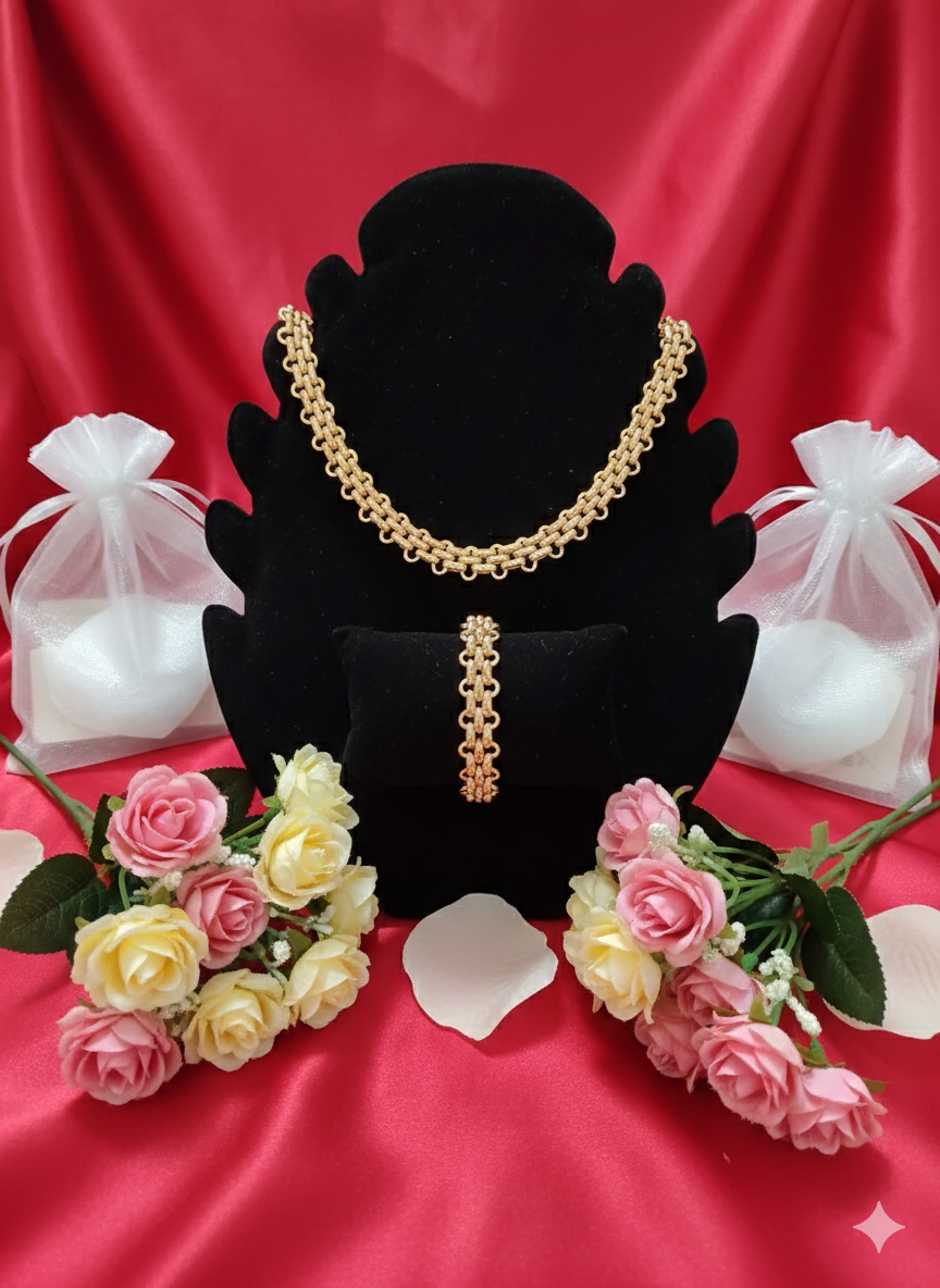 Set "Gold Link" – La fuerza de la elegancia